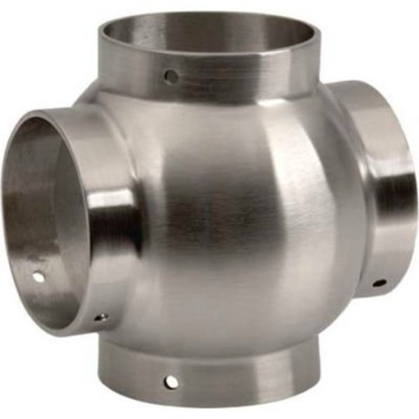 Lavi Industries Lavi Industries, Ball Cross, for 1.5" Tubing, Satin Stainless Steel 44-706/1H
